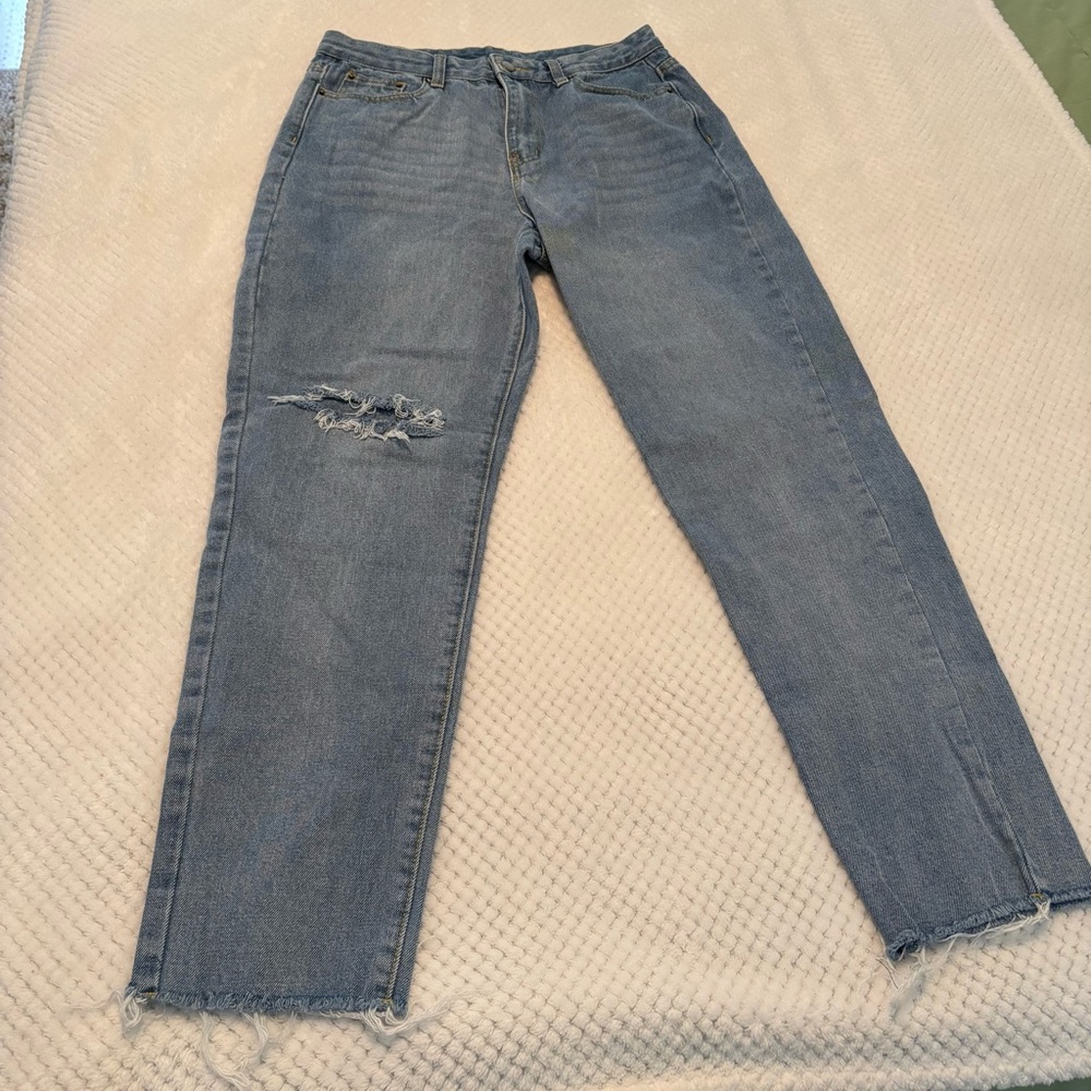 SHEIN Medium Distressed Blue Jeans